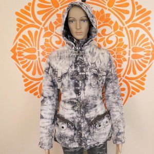 O.N.L.Y. Jeans Tie Dye Hooded Denim Jacket M